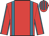 Red, kingfisher braces, red sleeves, kingfisher seams , striped cap