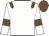 White, chocolate epaulets, armlets and cap
