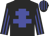 black, blue cross of lorraine, blue stripes on sleeves and cap