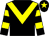 Black, yellow chevron, hooped sleeves and star on cap