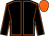 Black, orange seams, orange cap