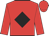 Red, black diamond, red sleeves and cap
