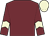 Garnet body, garnet arms, beige chevron, beige cap
