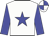 White body, blue star, blue arms, white cap, blue quartered
