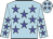 Light blue, blue stars
