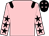 Pink, black epaulets, pink sleeves, black stars, black cap, pink stars
