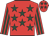 Red, dark green stars, striped sleeves and stars on cap