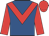 Royal blue, red chevron, sleeves and cap