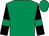 Emerald green, black sleeves, emerald green armlets