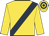 Gold, dark blue sash, hooped cap