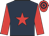 Dark Blue, Red star and sleeves, Red and Dark Blue hooped cap