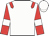 white, red epaulets, red sleeves, white armlets, white cap