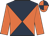 Dark blue and orange diabolo, orange sleeves, orange and dark blue quartered cap