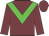 Garnet body, green chevron, garnet arms, garnet cap