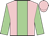 pink, light green stripe, light green sleeves, pink cap
