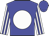 Blue body, white disc, white arms, blue striped, blue cap