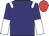 navy, white epaulets, navy and white halved sleeves, red cap