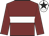 Maroon, white hoop, maroon sleeves, white cap, black star