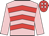 Pink & red chevrons, pink sleeves, red cap, pink spots