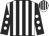 White and black stripes, black sleeves, white spots