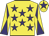 Yellow, purple stars, diabolo on sleeves and star on cap
