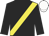 Black, yellow sash, white cap