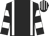 Black, white braces, hooped sleeves, striped cap