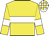 Yellow, white hoop and armlets, white and yellow check cap