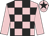 Pink and black check, pink sleeves, pink cap, black star
