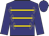 Navy blue, gold braid
