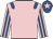 Pink, royal blue epaulets, striped sleeves, royal blue cap, pink star