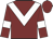 Maroon, white chevron and armlets