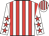 White and red stripes, white sleeves, red stars