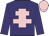 Purple, pink cross of lorraine, pink cap