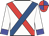 White, red and royal blue cross belts, blue cuffs, red and blue quartered cap