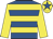 Royal blue, yellow hoops and sleeves, yellow cap, royal blue star