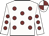 White, maroon spots, maroon & white quartered cap