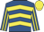 Royal blue & yellow chevrons, striped sleeves, yellow cap