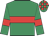 Emerald green, red hoop & armlet, check cap