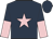 Dark blue, pink star, pink & dark blue halved sleeves, dark blue cap