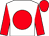 White, Red spot, sleeves and cap