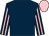 Dark blue, dark blue & pink striped sleeves, pink cap