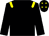 Black, yellow epaulettes, yellow stars on cap