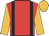 Red, black braces, old gold sleeves and cap