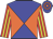 Blue,  orange diablo, red and yellow striped sleeves, blue and orange hooped cap