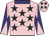 pink, black stars, purple collar, purple sleeves, pink diabolo