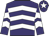 Purple, white chevrons, purple cap, white star
